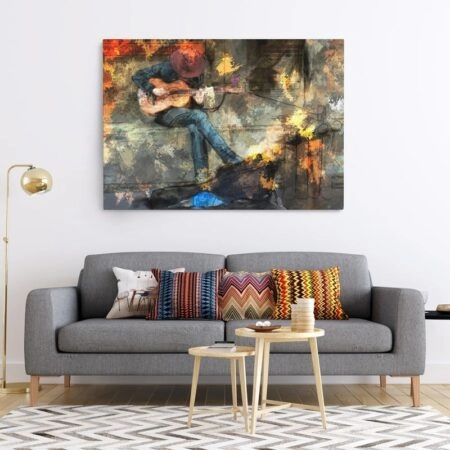 Πινακας σε καμβά MAN WITH GUITAR - Κιθαρα