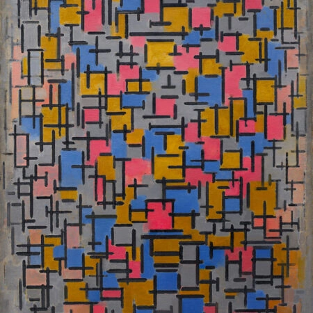 Πινακας σε καμβά MONDRIAN - COMPOSITION - Mondrian Piet Sticky 6