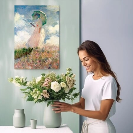 Πινακας σε καμβά MONET - FRAU MIT SONNENSCHIRM - Monet Claude Sticky 1