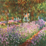 Πίνακας σε καμβά MONET - IRISES IN MONET'S GARDEN