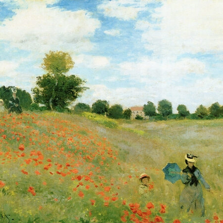 Πινακας σε καμβά MONET - POPPIES AT ARGENTEUIL - Monet Claude Sticky 6