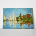 Πινακας σε καμβά MONET - REGATTA AT ARGENTEUIL