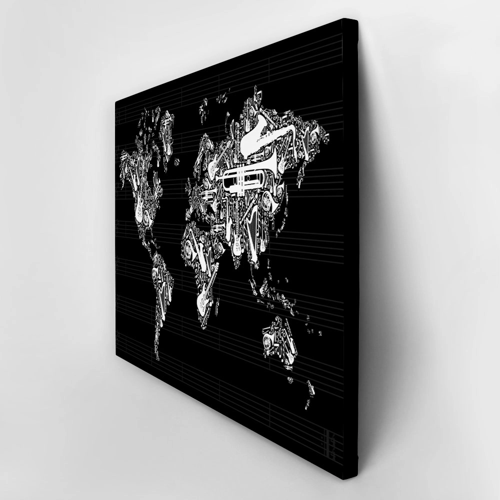Πινακας σε καμβά MUSIC WORLD