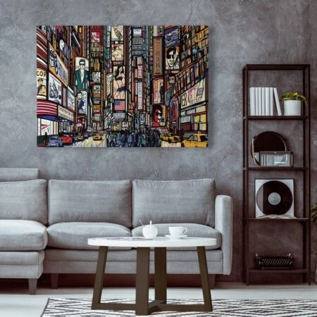 Πινακας σε καμβά NEW YORK STREET ILLUSTRATION - Νεα Υορκη