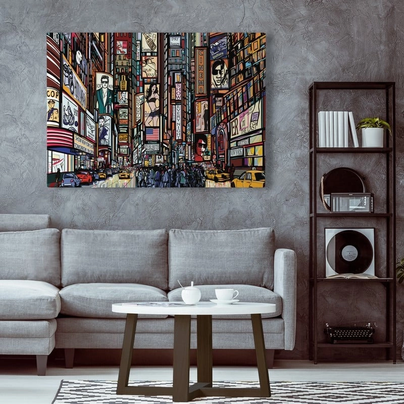 Πινακας σε καμβά NEW YORK STREET ILLUSTRATION