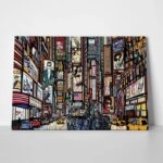 Πινακας σε καμβά NEW YORK STREET ILLUSTRATION