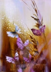 Πινακας σε καμβά PURPLE BUTTERFLIES