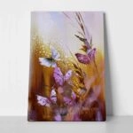 Πινακας σε καμβά PURPLE BUTTERFLIES