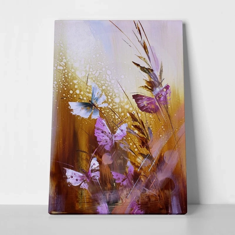 Πινακας σε καμβά PURPLE BUTTERFLIES