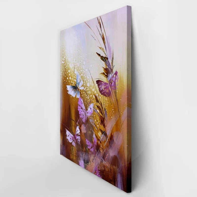 Πινακας σε καμβά PURPLE BUTTERFLIES