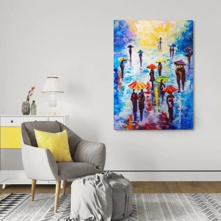 Πινακας σε καμβά RAINY DAY OIL PAINTING 2 - Ουρανος - Καιρικα φαινομενα