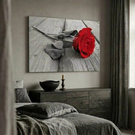 Πινακας σε καμβά Πίνακας RED ROSE - Τριανταφυλλα Sticky 3