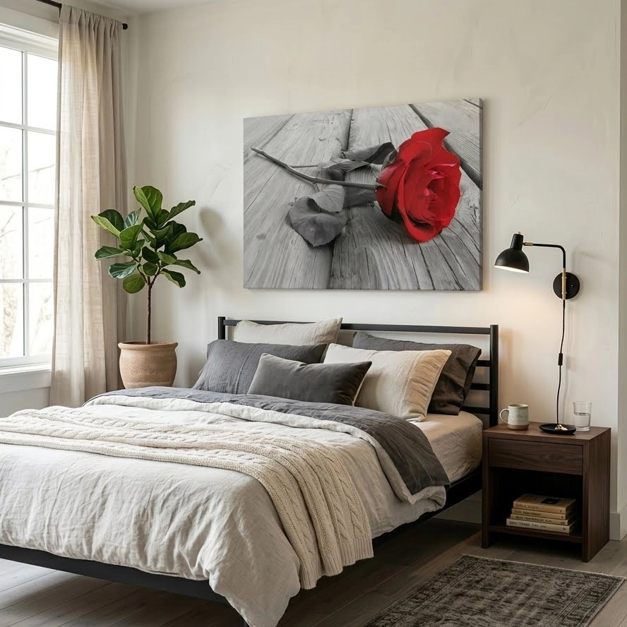 Πινακας σε καμβά Πίνακας RED ROSE
