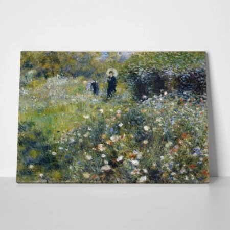 Πινακας σε καμβά RENOIR - FEMME AVEC PARASOL DANS UN JARDIN - Pierre Auguste Renoir Sticky 1