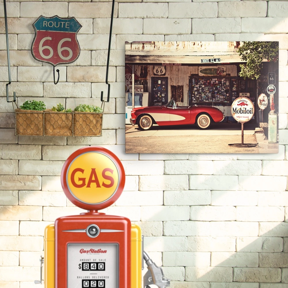 Πινακας σε καμβά RETRO RED CAR