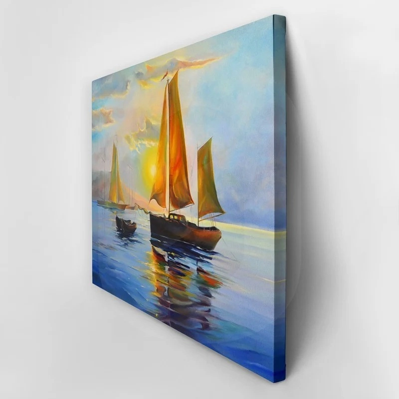 Πινακας σε καμβά SAILBOAT SUNSET 2