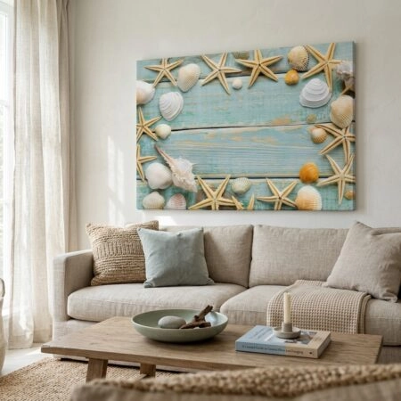 Πινακας σε καμβά SEA SHELLS FRAME - Κοχυλια Sticky 3