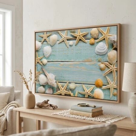 Πινακας σε καμβά SEA SHELLS FRAME - Κοχυλια