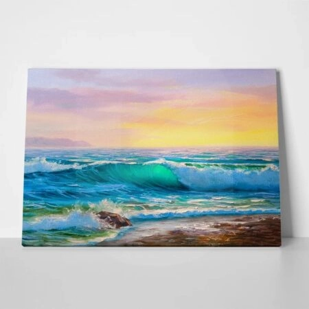 Πινακας σε καμβά SEASCAPE SUNSET - Κυματα Sticky 1