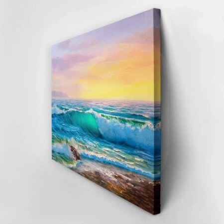 Πινακας σε καμβά SEASCAPE SUNSET - Κυματα Sticky 3