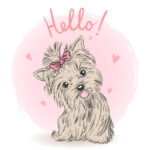 Πίνακας σε καμβά SMALL CUTE PUPPY GIRL