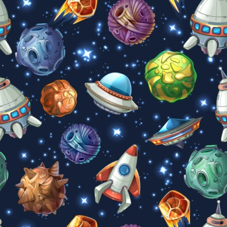 Πίνακας σε καμβά SOLAR SYSTEM COMIC - Παιδικοι και set Sticky 10