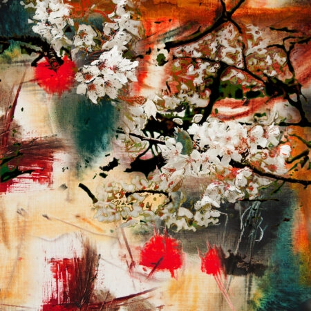 Πίνακας Τετράγωνος SPRING MOTIF - Ανθη Δεντρων Sticky 4
