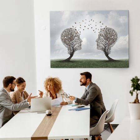 Πινακας σε καμβά TREE SHAPED COMMUNICATION CONCEPT - Πινακες σε καμβα Sticky 4