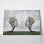 Πινακας σε καμβά TREE SHAPED COMMUNICATION CONCEPT