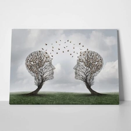 Πινακας σε καμβά TREE SHAPED COMMUNICATION CONCEPT - Πινακες σε καμβα Sticky 1