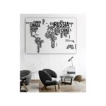 Πινακας σε καμβά TYPOGRAPHY MAP 1