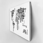 Πινακας σε καμβά TYPOGRAPHY MAP 1