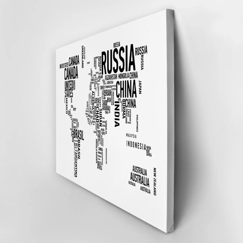 Πινακας σε καμβά TYPOGRAPHY MAP 1