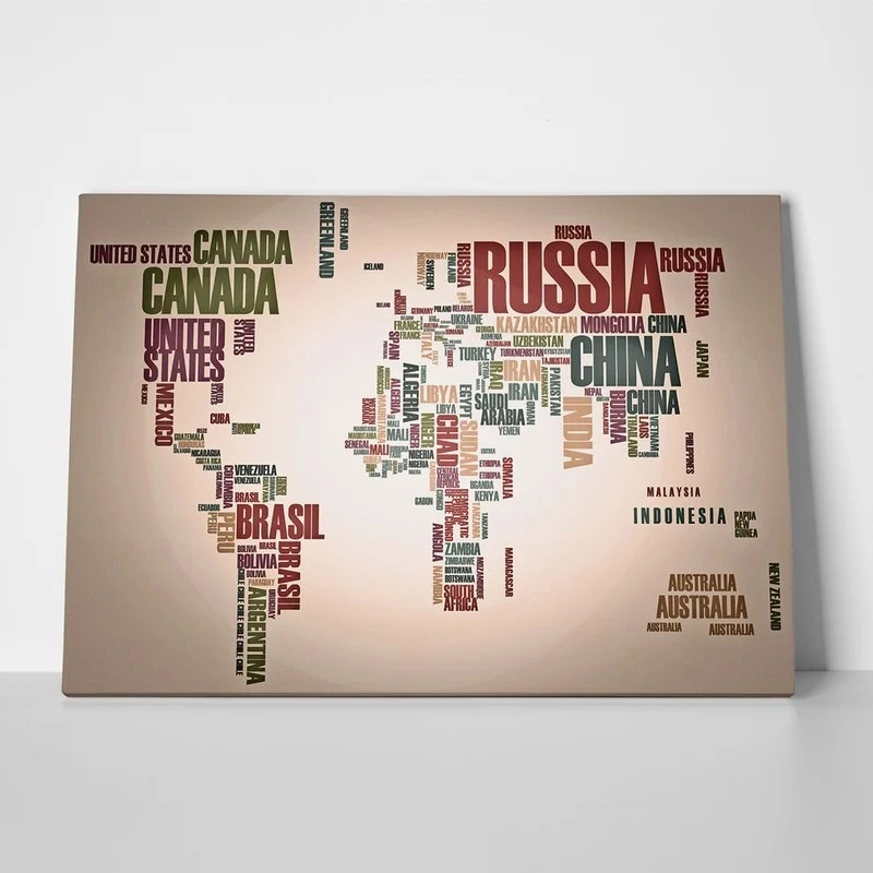 Πινακας σε καμβά TYPOGRAPHY MAP 2
