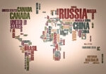 Πινακας σε καμβά TYPOGRAPHY MAP 2