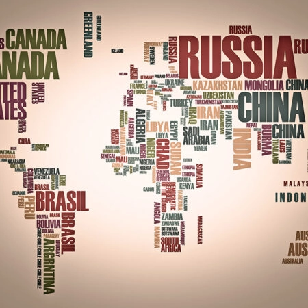 Πινακας σε καμβά TYPOGRAPHY MAP 2 - Χαρτες Sticky 5