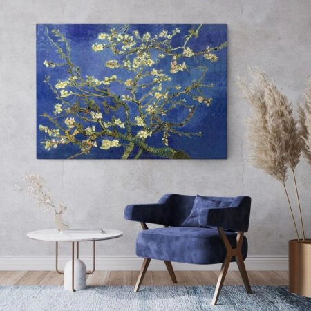 OUTLET Πινακας σε καμβά VAN GOGH - ALMOND BLOSSOM BLUE 80cm x 50cm - OUTLET