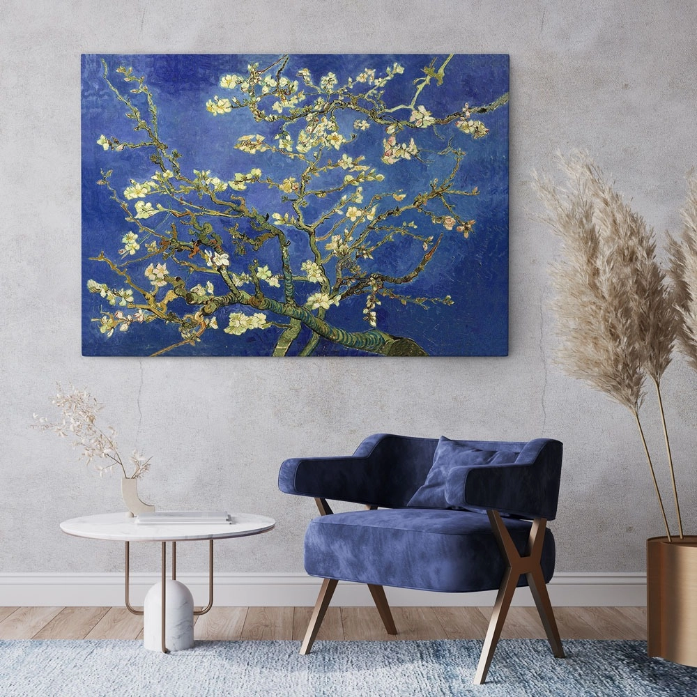 OUTLET Πινακας σε καμβά VAN GOGH - ALMOND BLOSSOM BLUE 80cm x 50cm