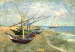 Πινακας σε καμβά VAN GOGH - FISHING BOATS ON THE BEACH AT SAINTES-MARIES