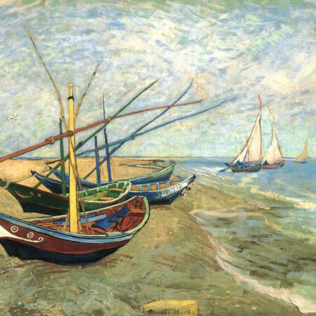 Πινακας σε καμβά VAN GOGH - FISHING BOATS ON THE BEACH AT SAINTES-MARIES - Vincent Van Gogh Sticky 6