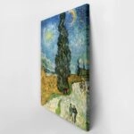 Πινακας σε καμβά VAN GOGH - ROAD WITH CYPRESS AND STAR