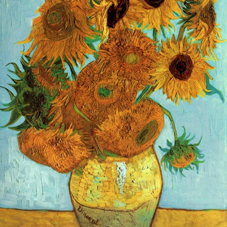 Πινακας σε καμβά VAN GOGH - SUNFLOWERS TURQUOISE - Vincent Van Gogh Sticky 6