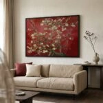 Πινακας σε καμβά VAN GOGH - ALMOND BLOSSOM RED