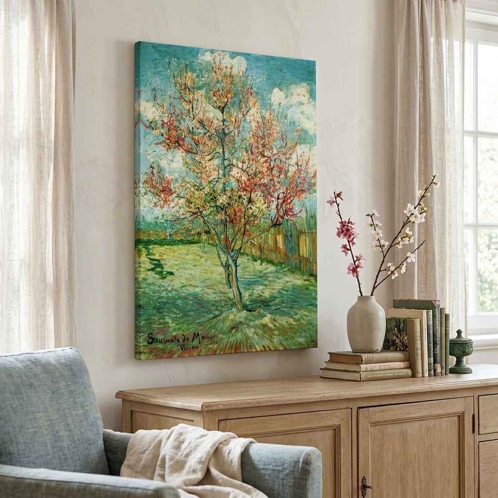 Πινακας σε καμβά VAN GOGH - PINK PEACH TREES