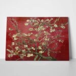 Πινακας σε καμβά VAN GOGH - ALMOND BLOSSOM RED
