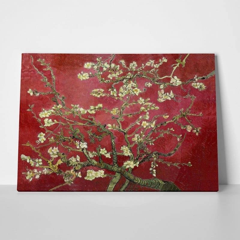 Πινακας σε καμβά VAN GOGH - ALMOND BLOSSOM RED