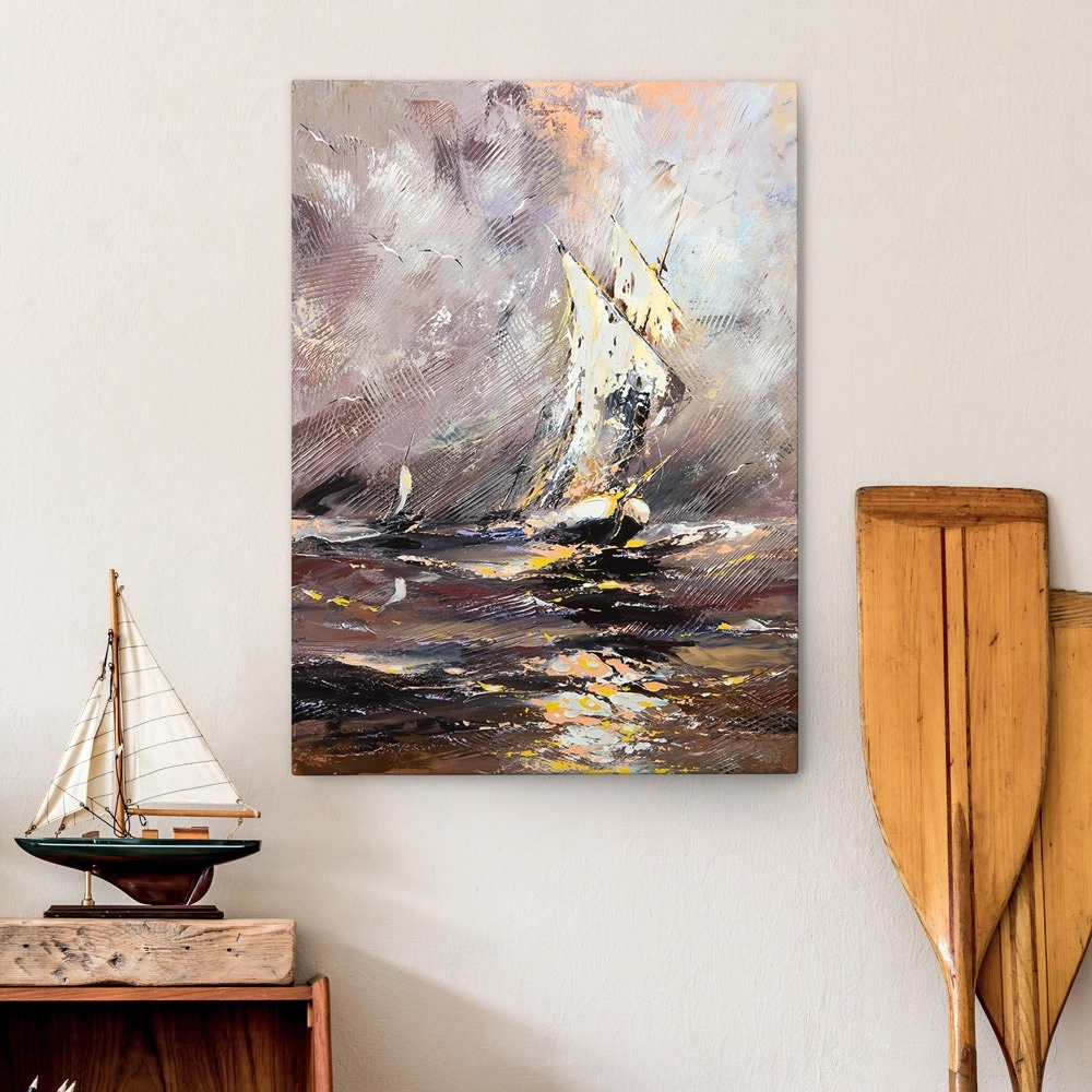 Πινακας σε καμβά VESSEL IN A STORMING SEA