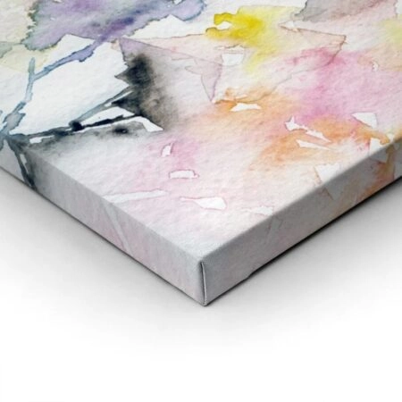 Πινακας σε καμβά WATERCOLOR ABSTRACT ROMANTIC PURPLE FLOWERS - Ανεμωνες Sticky 2