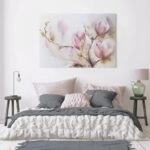 Πινακας σε καμβά WATERCOLOR MAGNOLIA FLOWERS