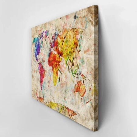 OUTLET Πίνακας σε καμβά WATERCOLOR MAP 120cm x 80cm - OUTLET Sticky 3